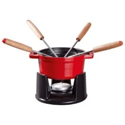 Staub Mini Fondue Set 10 Cm, Kirsch-Rot 8 Staub Mini Fondue Set 10 Cm, Kirsch-Rot -Staub Geschäft 40509 900 0 3