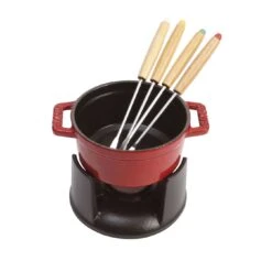 Alternative view of Staub Mini Fondue Set 10 Cm, Kirsch-Rot