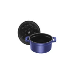 Staub Mini Cocotte 10 Cm, Rund, Dunkelblau, Gusseisen -Staub Geschäft 40510 262 0 5