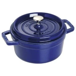 Staub Cocotte 20 Cm, Rund, Dunkelblau, Gusseisen