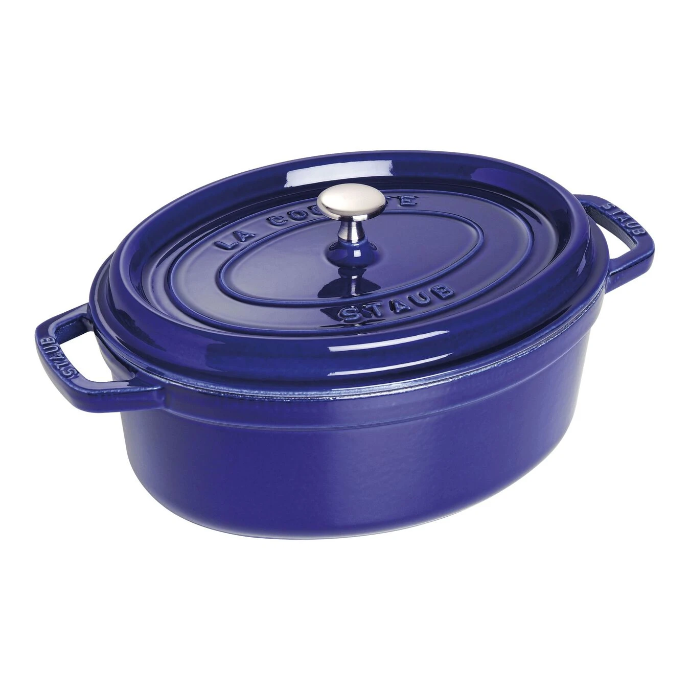 Staub Cocotte 29 Cm, Oval, Dunkelblau, Gusseisen 3 Staub Cocotte 29 Cm, Oval, Dunkelblau, Gusseisen