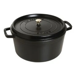 Staub Cocotte 34 Cm, Rund, Schwarz, Gusseisen