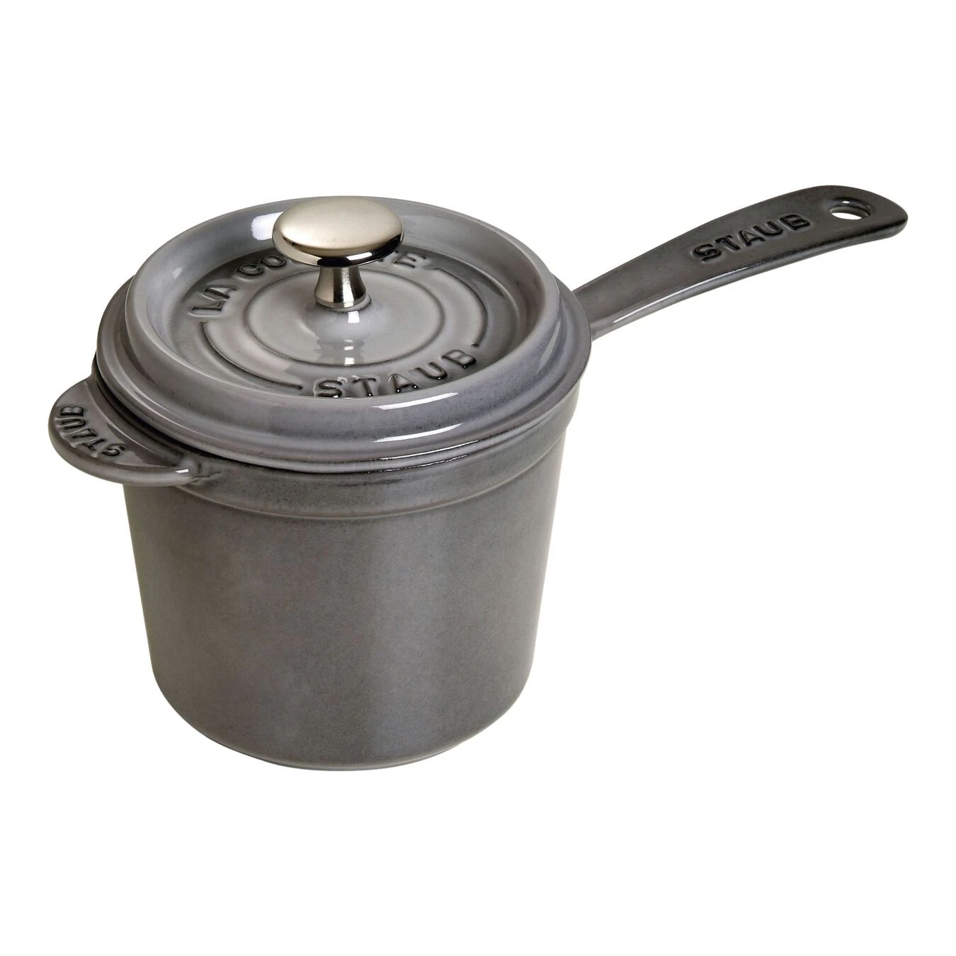 Staub Stieltopf 18 Cm, Gusseisen, Graphit-Grau 3 Staub Stieltopf 18 Cm, Gusseisen, Graphit-Grau