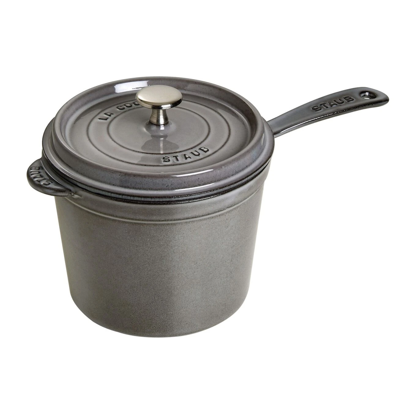 Staub Stieltopf 18 Cm, Gusseisen, Graphit-Grau 5 Staub Stieltopf 18 Cm, Gusseisen, Graphit-Grau – Bild 3
