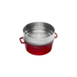 Staub Cocotte Mit Dämpfeinsatz 26 Cm, Rund, Kirsch-Rot, Gusseisen 12 Staub Cocotte Mit Dämpfeinsatz 26 Cm, Rund, Kirsch-Rot, Gusseisen -Staub Geschäft 40510 601 0 2
