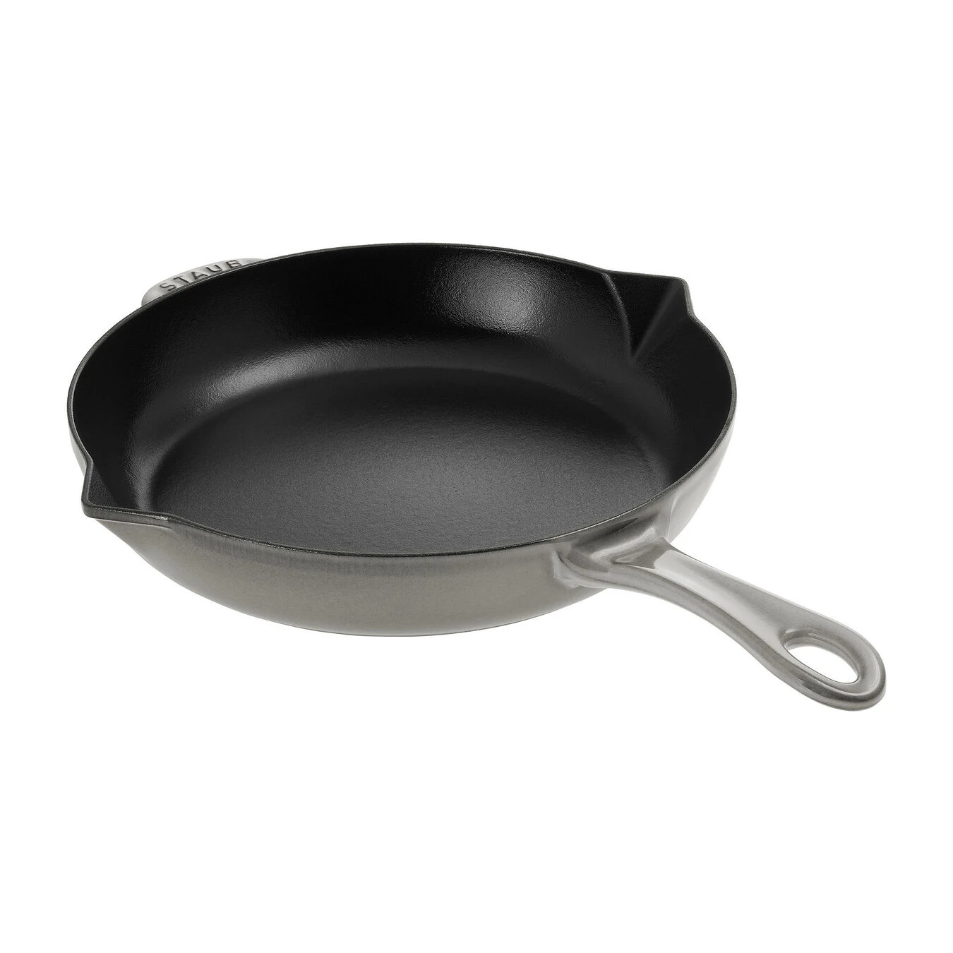 Staub Bratpfanne Mit Ausgießnase 26 Cm, Gusseisen, Graphit-Grau 4 Staub Bratpfanne Mit Ausgießnase 26 Cm, Gusseisen, Graphit-Grau – Bild 2