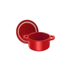 Staub Mini Cocotte 10 Cm, Rund, Kirsch-Rot, Keramik -Staub Geschäft 40510 785 0 6