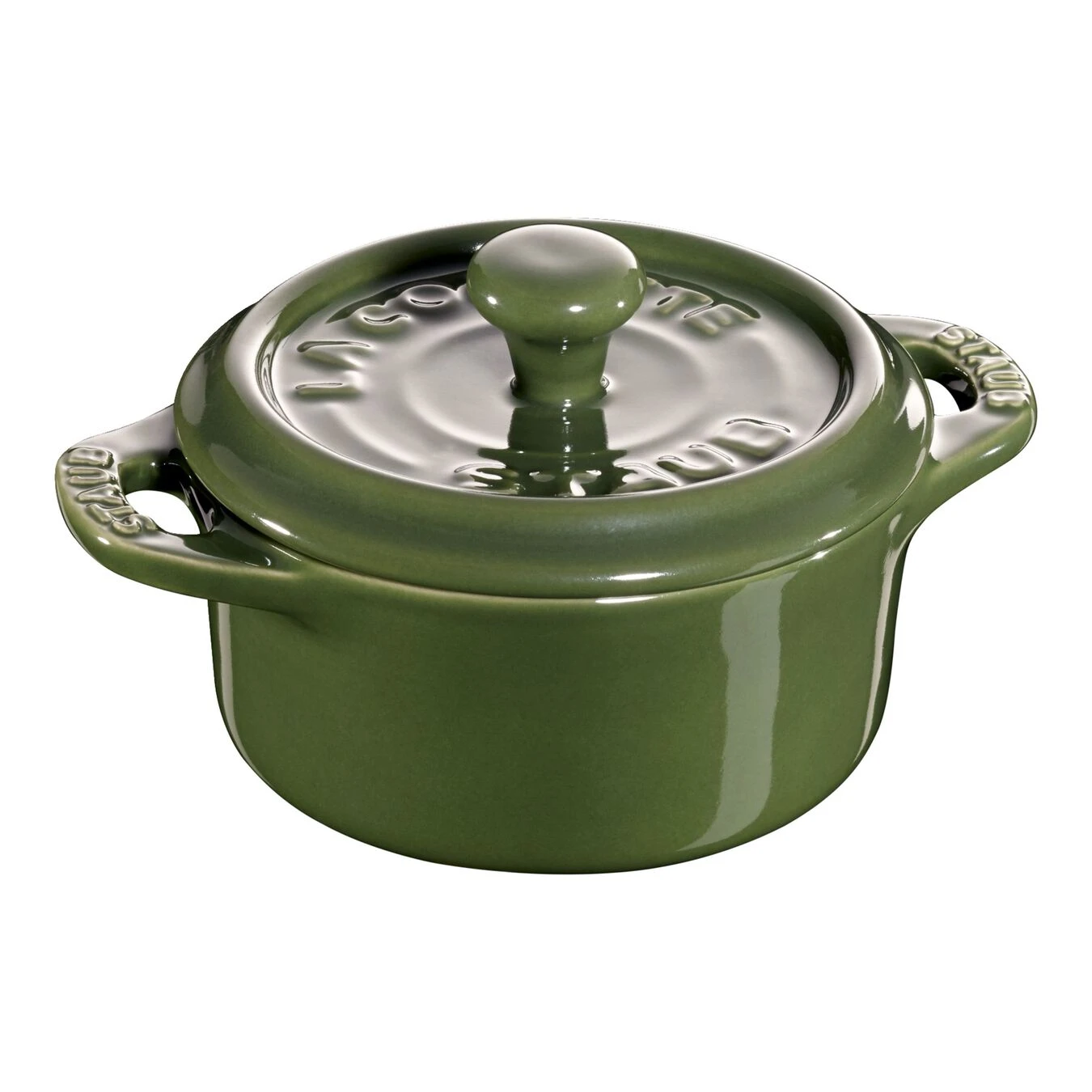 Staub Mini Cocotte 10 Cm, Rund, Basilikum-Grün, Keramik 3 Staub Mini Cocotte 10 Cm, Rund, Basilikum-Grün, Keramik