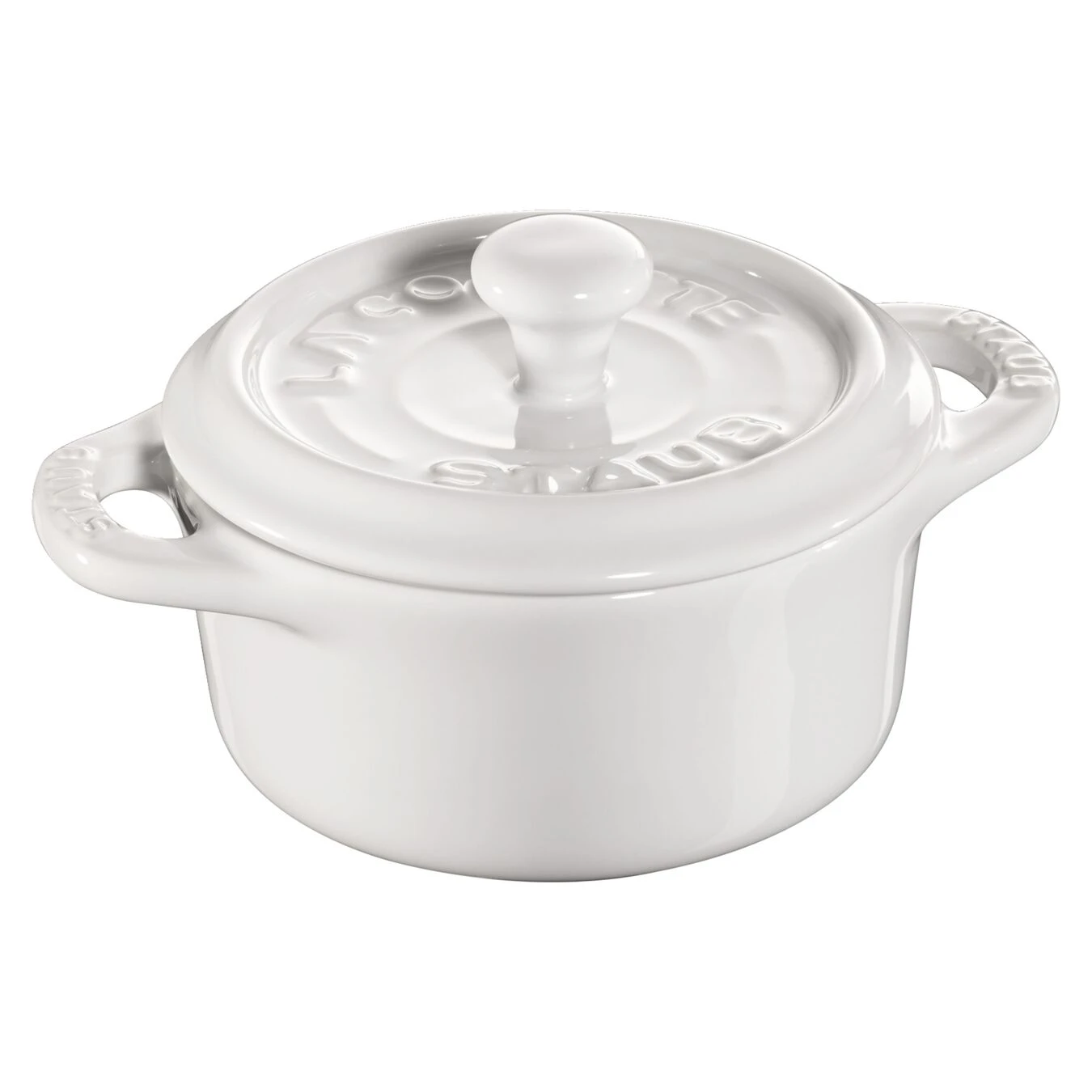 Staub Mini Cocotte 10 Cm, Rund, Reinweiß, Keramik 3 Staub Mini Cocotte 10 Cm, Rund, Reinweiß, Keramik