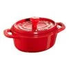 Staub Mini Cocotte 10 Cm, Oval, Kirsch-Rot, Keramik 2 Staub Mini Cocotte 10 Cm, Oval, Kirsch-Rot, Keramik -Staub Geschäft 40511 086 0 1