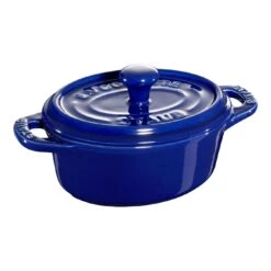 Staub Mini Cocotte 10 Cm, Oval, Dunkelblau, Keramik