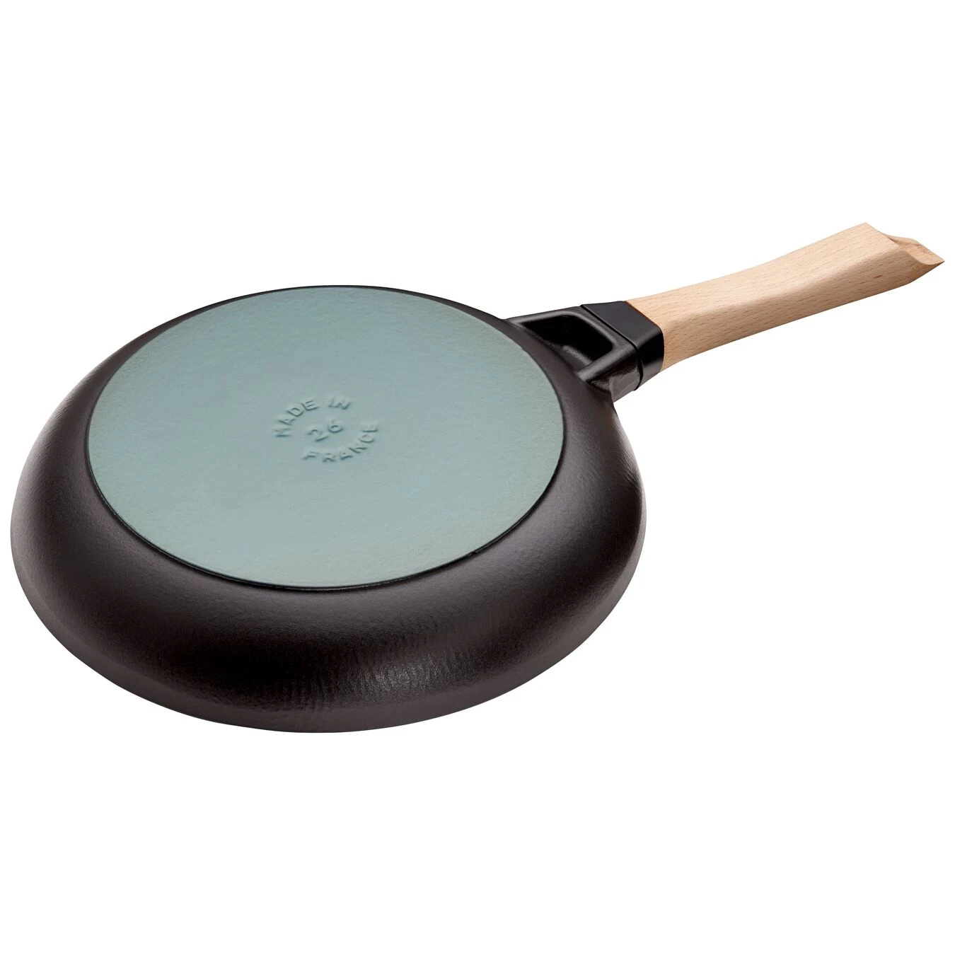 Staub Bratpfanne Mit Holzgriff 26 Cm, Gusseisen, Schwarz 4 Staub Bratpfanne Mit Holzgriff 26 Cm, Gusseisen, Schwarz – Bild 2