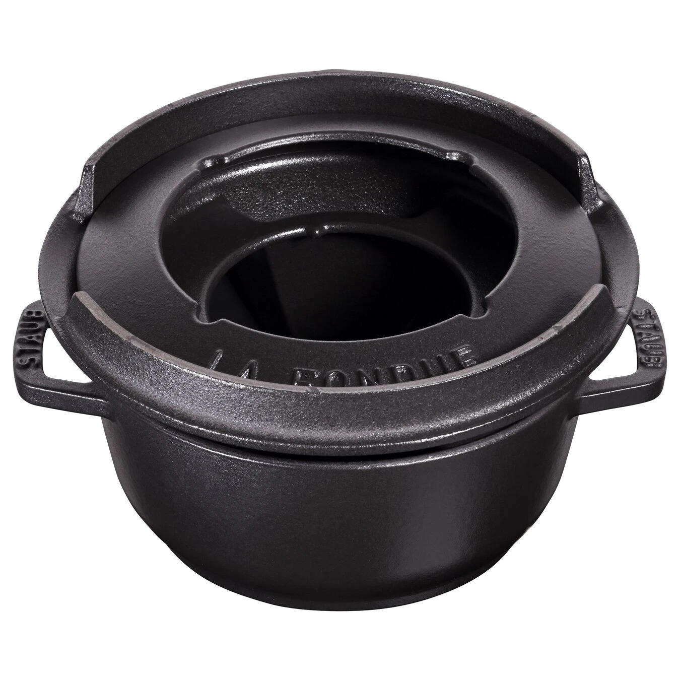 Staub Fondue Set 16 Cm, Schwarz 6 Staub Fondue Set 16 Cm, Schwarz – Bild 4