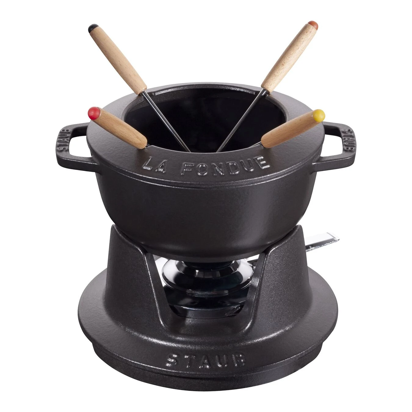Staub Fondue Set 16 Cm, Schwarz 3 Staub Fondue Set 16 Cm, Schwarz