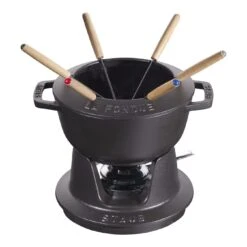 Staub Fondue Set 18 Cm, Schwarz