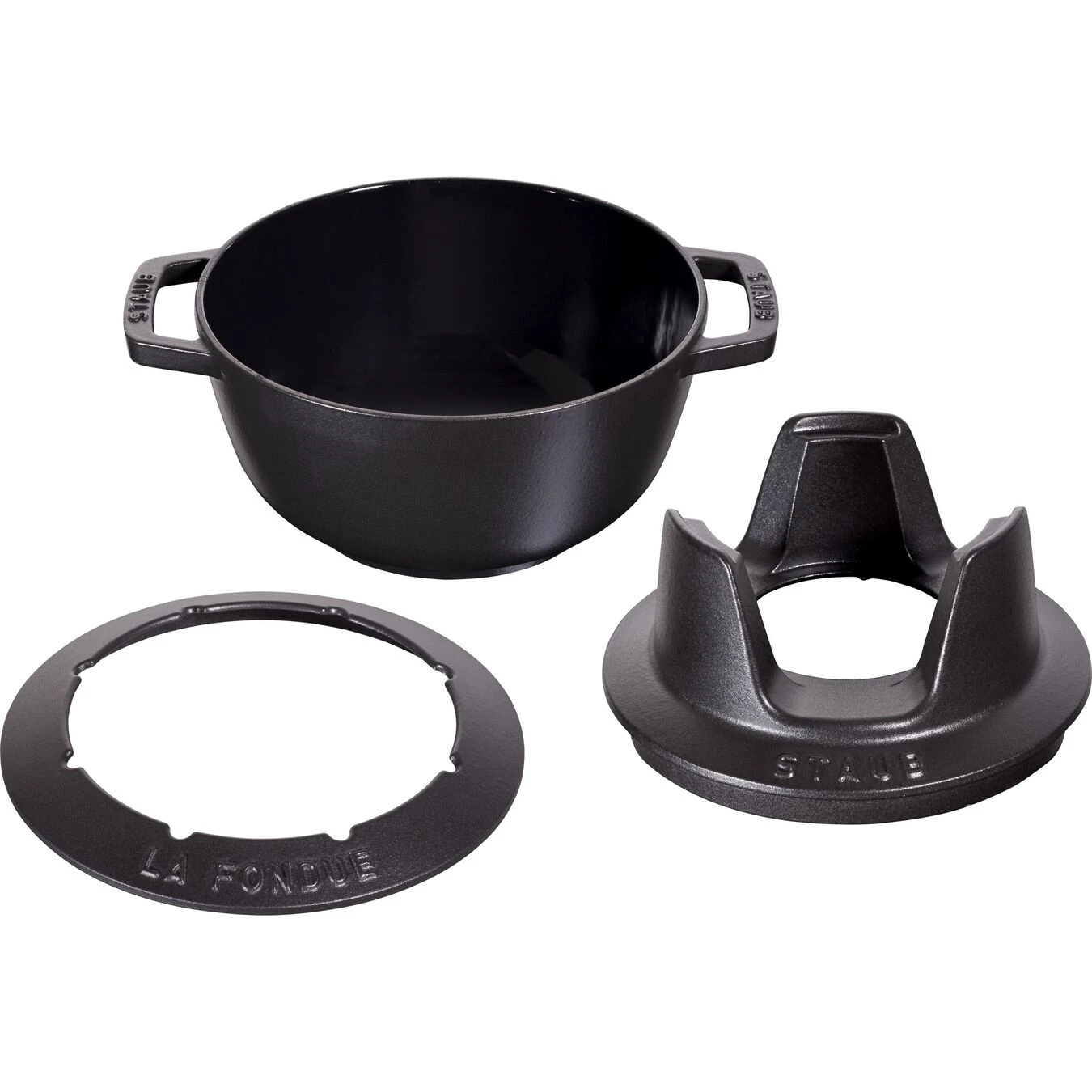 Staub Fondue Set 20 Cm, Schwarz 5 Staub Fondue Set 20 Cm, Schwarz – Bild 3