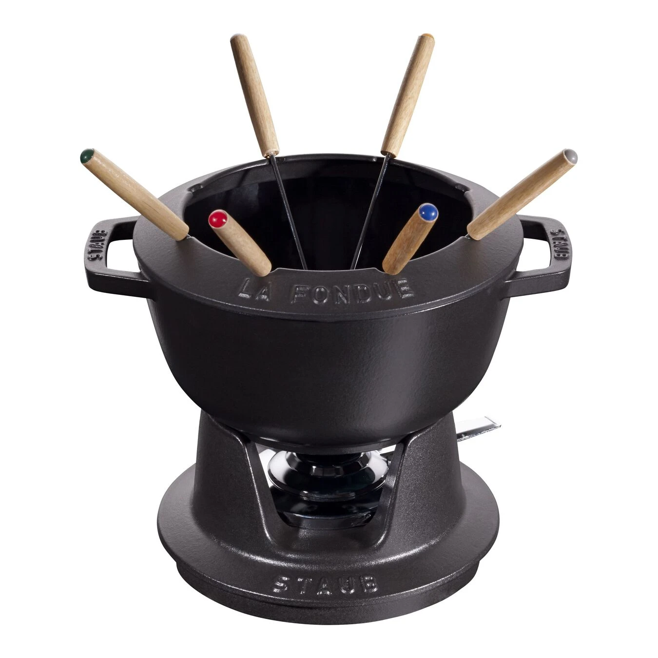 Staub Fondue Set 20 Cm, Schwarz 3 Staub Fondue Set 20 Cm, Schwarz