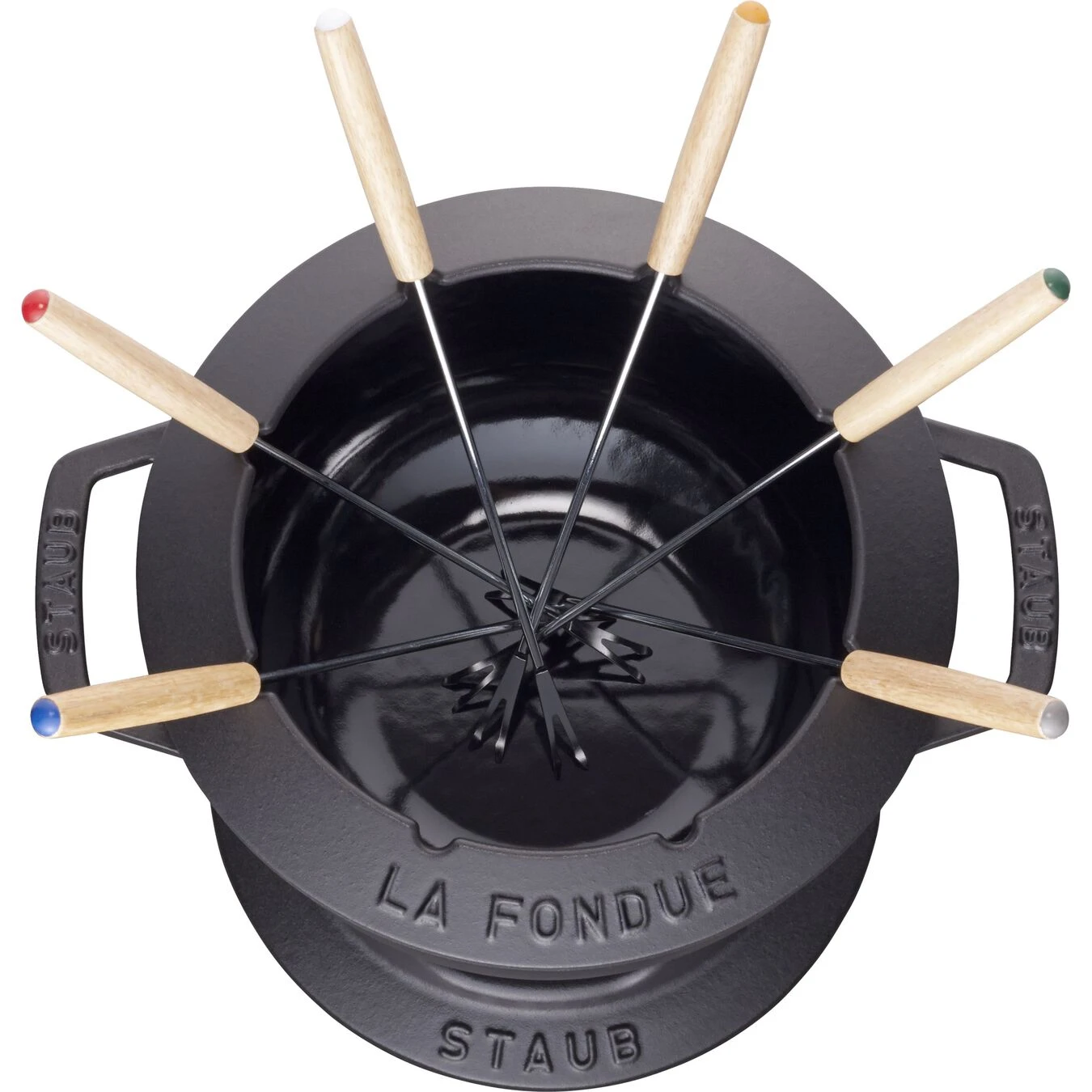 Staub Fondue Set 20 Cm, Schwarz 7 Staub Fondue Set 20 Cm, Schwarz – Bild 5