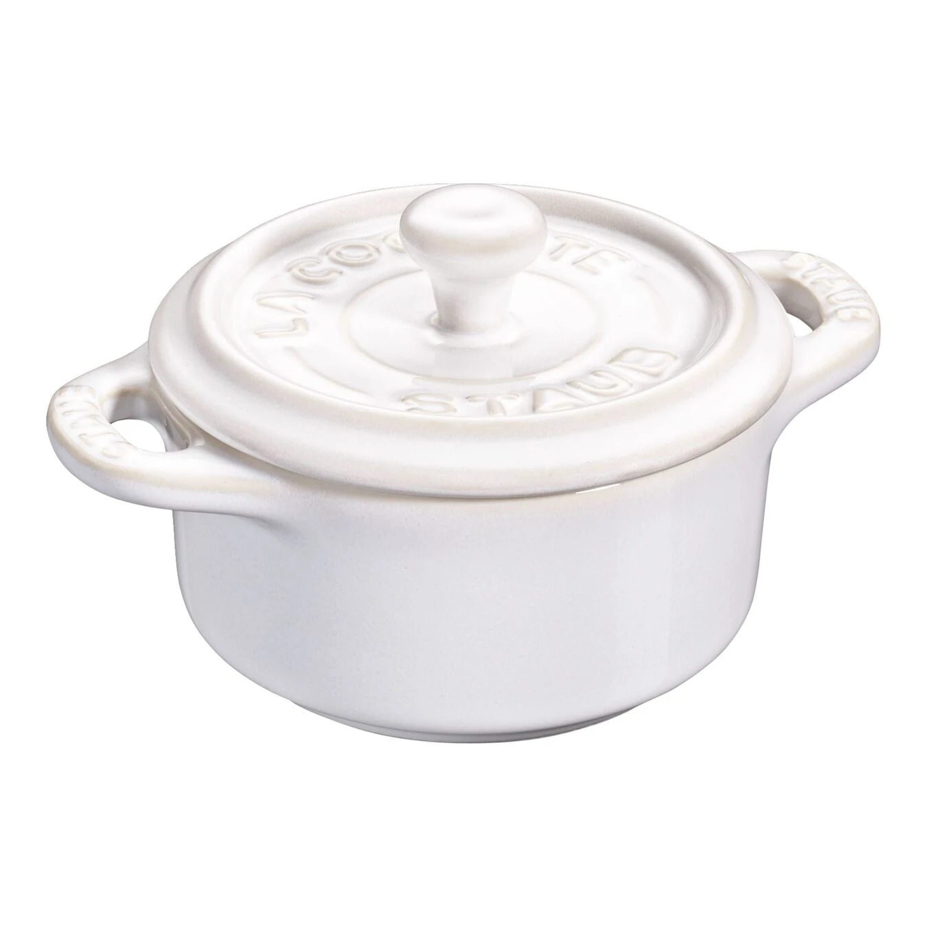 Staub Mini Cocotte 10 Cm, Rund, Elfenbein-Weiß, Keramik 3 Staub Mini Cocotte 10 Cm, Rund, Elfenbein-Weiß, Keramik
