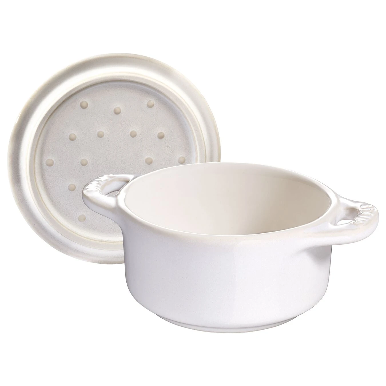 Staub Mini Cocotte 10 Cm, Rund, Elfenbein-Weiß, Keramik 6 Staub Mini Cocotte 10 Cm, Rund, Elfenbein-Weiß, Keramik – Bild 4