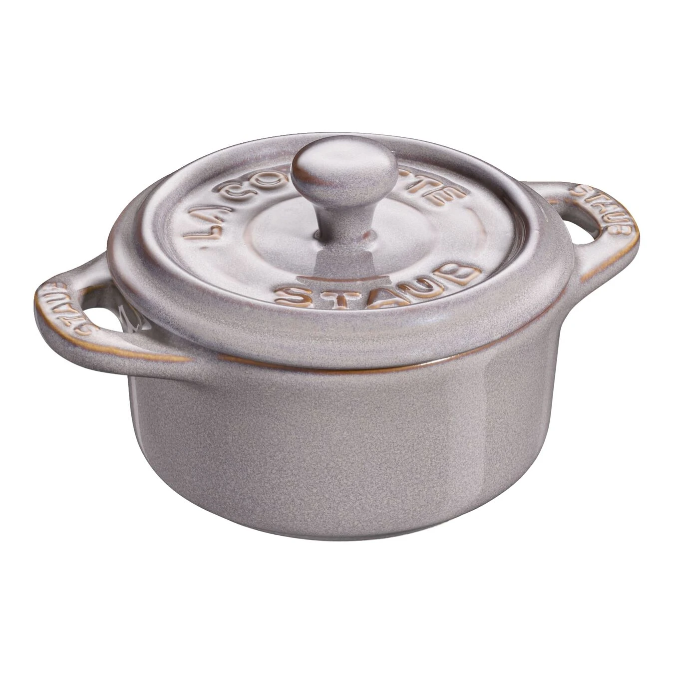 Staub Mini Cocotte 10 Cm, Rund, Antik-Grau, Keramik 3 Staub Mini Cocotte 10 Cm, Rund, Antik-Grau, Keramik