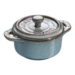 Staub Mini Cocotte 10 Cm, Rund, Antik-Türkis, Keramik