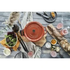 Staub Cocotte 28 Cm, Rund, Zimt, Gusseisen -Staub Geschäft 424418897