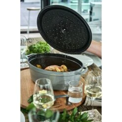 Staub Cocotte 37 Cm, Oval, Graphit-Grau, Gusseisen -Staub Geschäft 424418996
