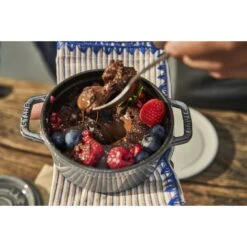 Staub Cocotte 12 Cm, Rund, Graphit-Grau, Gusseisen -Staub Geschäft 424422411