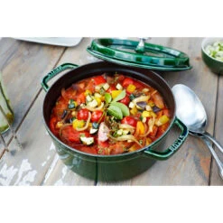 Staub Cocotte 26 Cm, Rund, Basilikum-Grün, Gusseisen -Staub Geschäft 750032316