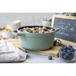 Staub Cocotte 20 Cm, Rund, Salbeigrün, Gusseisen -Staub Geschäft 750035301