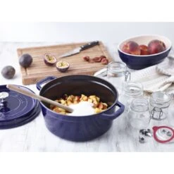 Staub Cocotte 26 Cm, Rund, Dunkelblau, Gusseisen 13 Staub Cocotte 26 Cm, Rund, Dunkelblau, Gusseisen -Staub Geschäft 750036210