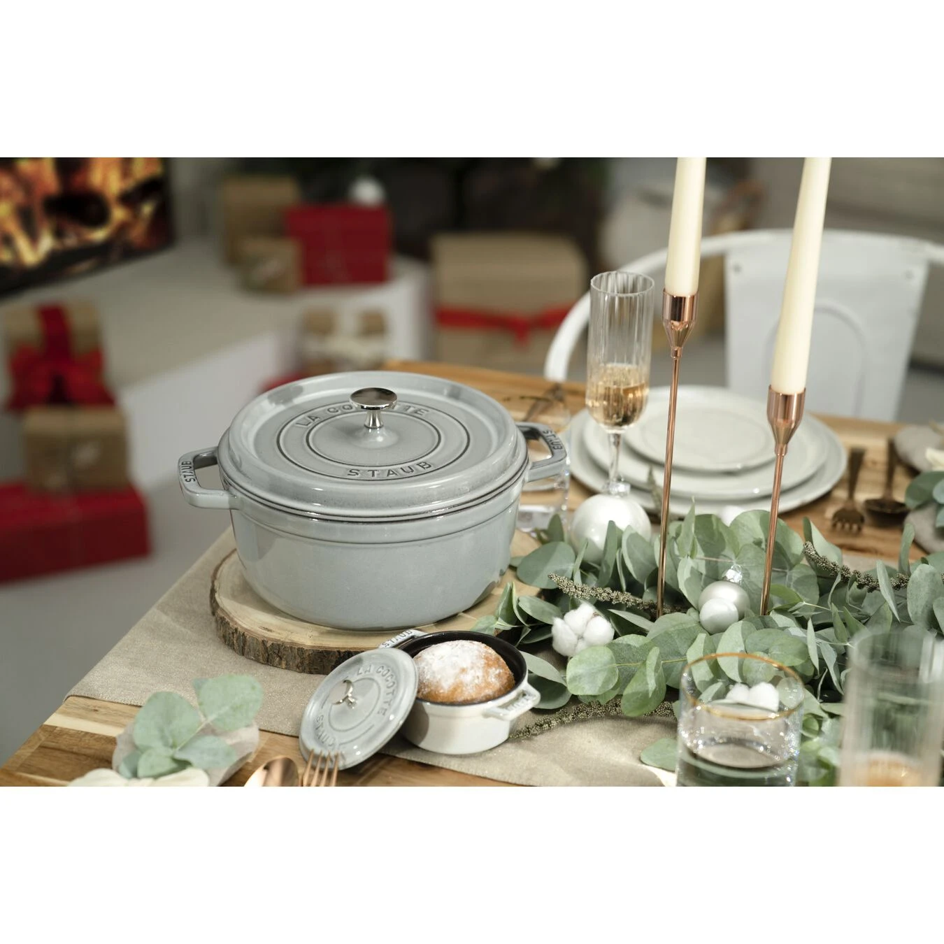 Staub Cocotte 22 Cm, Rund, Graphit-Grau, Gusseisen 6 Staub Cocotte 22 Cm, Rund, Graphit-Grau, Gusseisen – Bild 4