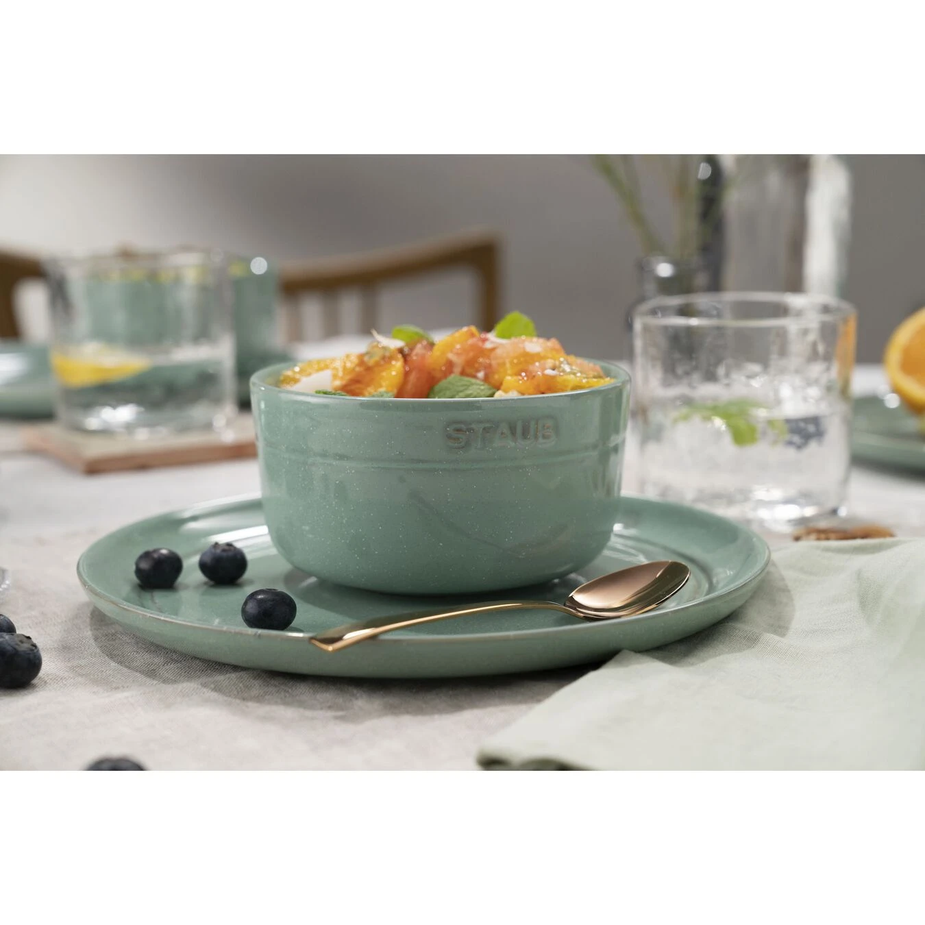 Staub Schüssel 12 Cm, Keramik, Salbeigrün 8 Staub Schüssel 12 Cm, Keramik, Salbeigrün – Bild 6